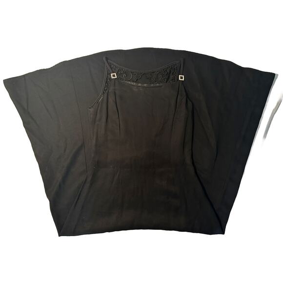 Scott McClintock Black Floor Length Vintage Back Lace Dress Size 10 - Picture 3 of 7